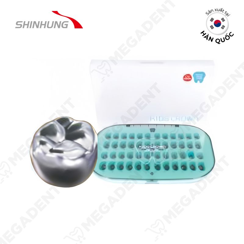 Bộ Kit - Kids Crown Primary Molar KIT - Mão thép răng cối sữa trẻ em - Bộ 48 cái