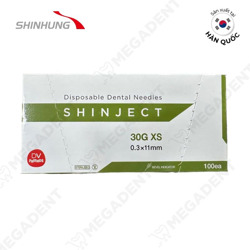 Shinject - Kim tiêm nha khoa - Hộp 100 cái light green