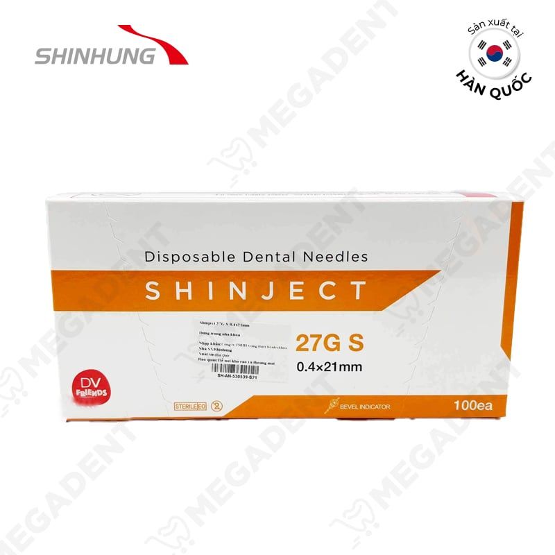 Shinject - Kim tiêm nha khoa - Hộp 100 cái green