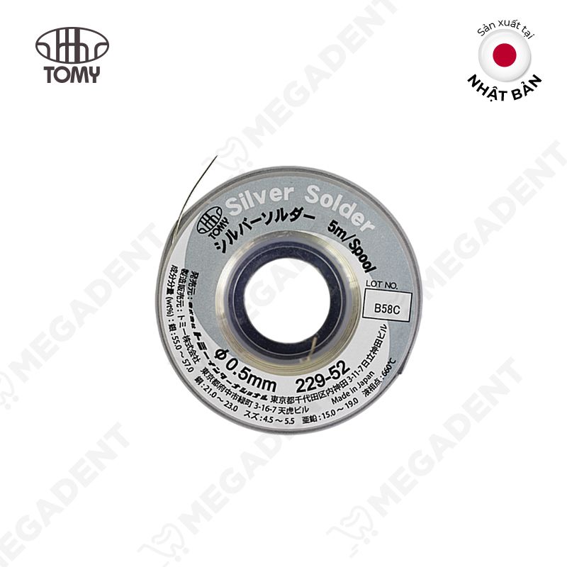 Silver Solder - Que hàn labo đường kính 0.5mm - Cuộn 5m