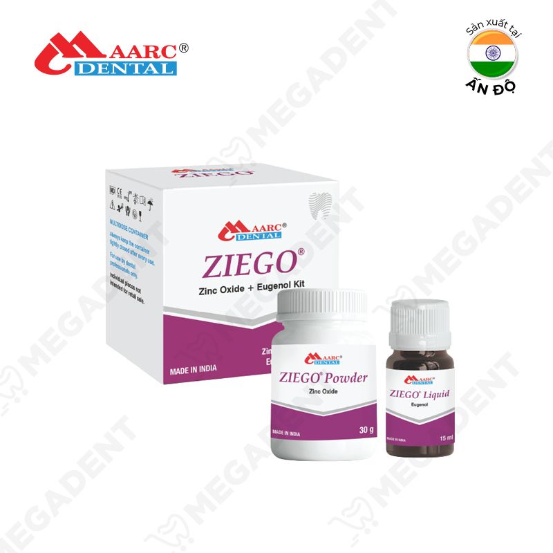 Ziego kit - Xi măng trám tạm - Hộp 30g Zinc Oxide + 15ml Eugenol