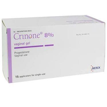  Gel Crinone 8% Merck điều trị các rối loạn liên quan đến sự thiếu hụt progesterone (15 ống) 