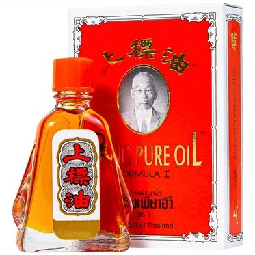  Dầu Siang Pure Oil Formula I giảm triệu chứng cảm lạnh, nhức đầu, chóng mặt, ngạt mũi (6 chai x 7ml) 