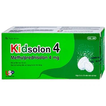  Viên sủi Kidsolon 4 USP chống viêm, chống dị ứng, ức chế miễn dịch (5 vỉ x 10 viên) 