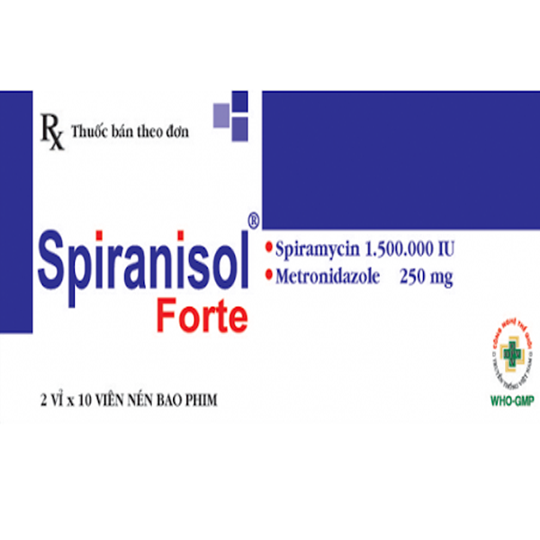 Thuốc Spiranisol Forte OPV điều trị nhiễm trùng răng miệng (2 vỉ x 10 viên)