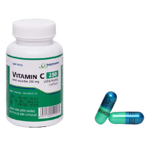 Thuốc Vitamin C 250 Imexpharm điều trị bệnh scorbut (200 viên)