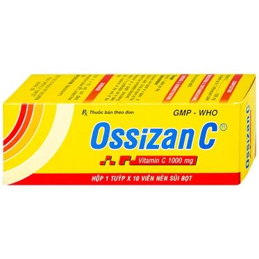  Viên sủi Ossizan C 1000mg Trường Thọ điều trị thiếu hụt vitamin C (10 viên) 