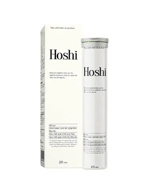 Hoshi - Viên Sủi Hỗ Trợ Dưỡng Sáng Da Mặt & Làm Đều Màu Vùng Da Tối Sạm Trên Cơ Thể