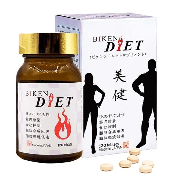 Biken Diet - Viên Uống Hỗ Trợ Giảm Cân, Giảm Mỡ Thừa(Lọ 120 viên)