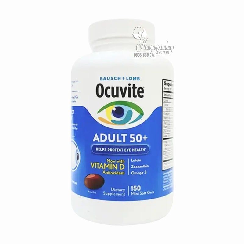 Ocuvite Adult 50+ - Viên Bổ Mắt Cho Người Lớn Tuổi, Mang Lại Đôi Mắt Sáng Khỏe