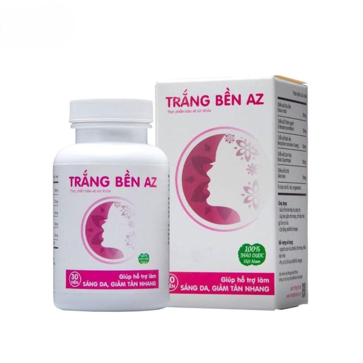 Viên uống Trắng Bền AZ - Cân bằng Nội Tiết Tố, Trắng Da An Toàn cho Phái Đẹp