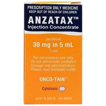  Dung dịch Anzatax 30mg/5ml Pfizer điều trị ung thư buồng trứng, ung thư vú (5ml) 