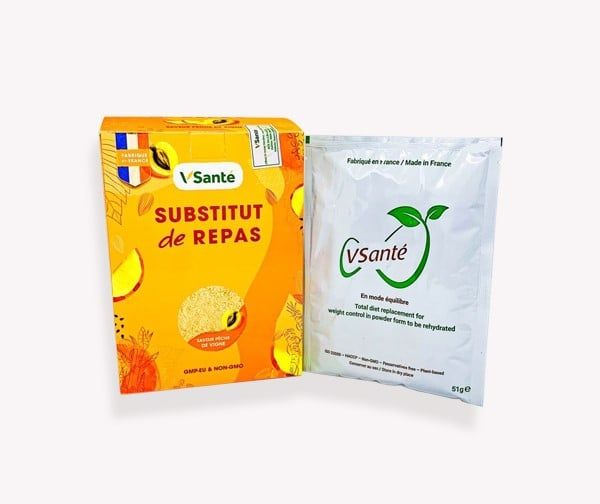 Bữa Ăn Cân Bằng Vsante - Sản Phẩm Hỗ Trợ Bổ Sung Dinh Dưỡng & Cải Thiện Cân Nặng (Vị Đào), (Hộp 7 gói x 51g)