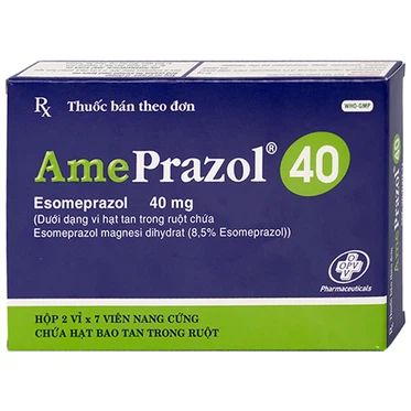  Thuốc AmePrazol 40mg OPV điều trị bệnh trào ngược dạ dày, thực quản(2 vỉ x 7 viên) 