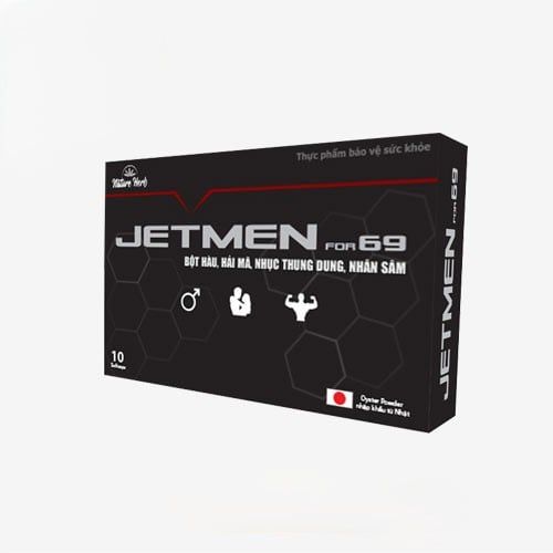 Jetmen For 69 Hỗ Trợ Bổ Thận Tráng Dương Tăng Cường Sinh Lý Nam Hộp 10 Viên