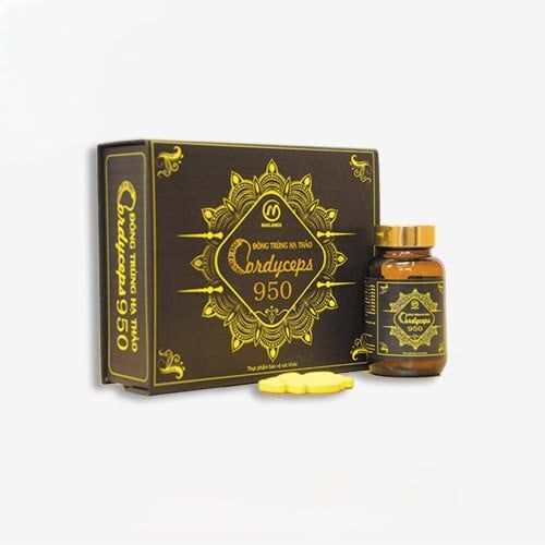 Đông Trùng Hạ Thảo Cordyceps 950 Hỗ Trợ Đẩy Lùi Lão Hoá, Ung Thư Hộp 2 Lọ x 30 Viên