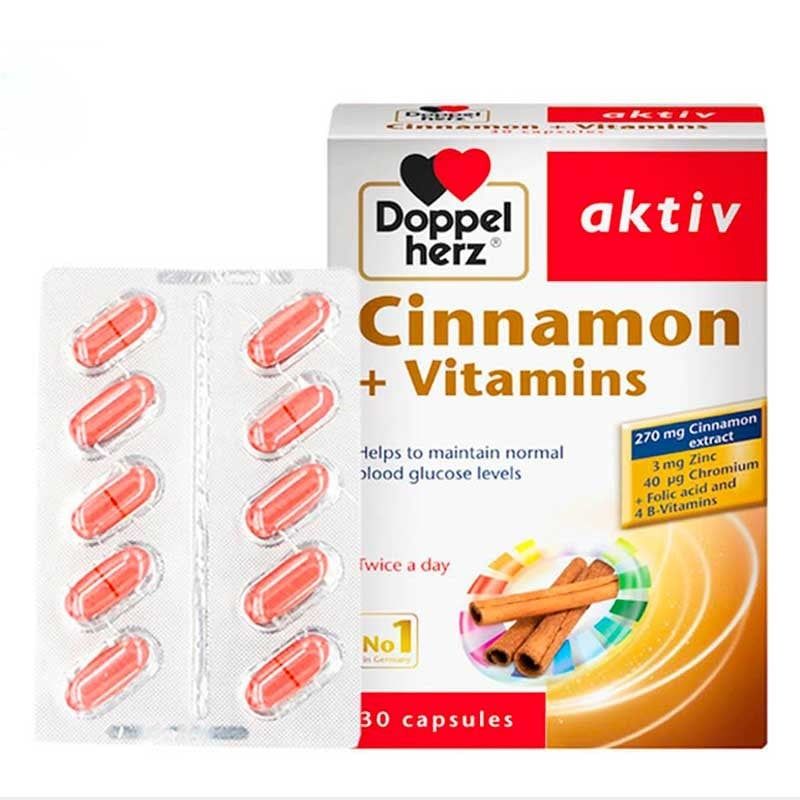 Cinnamon + Vitamins Hỗ Trợ Ổn Định Đường Huyết