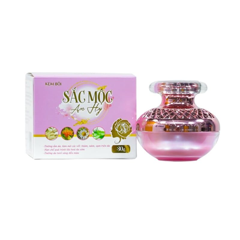 Kem Bôi Sắc Mộc An Hy Hỗ Trợ Dưỡng Sáng & Mờ Thâm Sạm Nám Da Mặt Hộp 30g