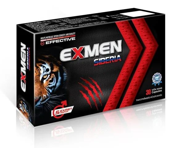 Exmen Siberia Hỗ Trợ Nâng Cao Chức Năng Sinh Lý Nam Giới Hộp 30 Viên