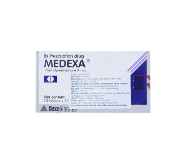  Viên nén Medexa 4mg PT. Dexa Medica chống viêm, giảm viêm khớp dạng thấp (10 vỉ x 10 viên) 