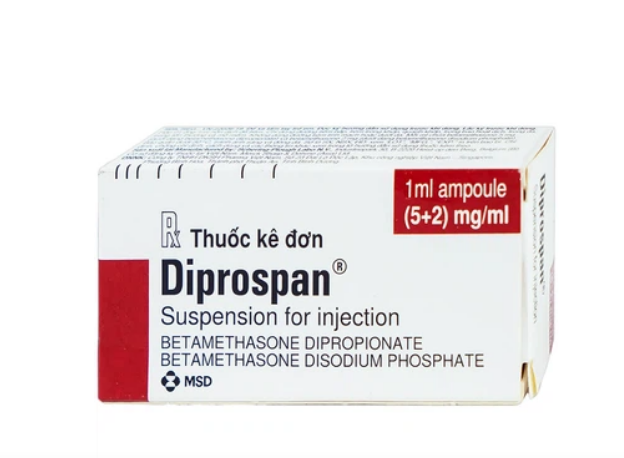  Thuốc tiêm Diprospan Injection (5+2)mg/ml Merck điều trị các bệnh cơ xương và mô mềm, dị ứng (1 ống x 1ml) 