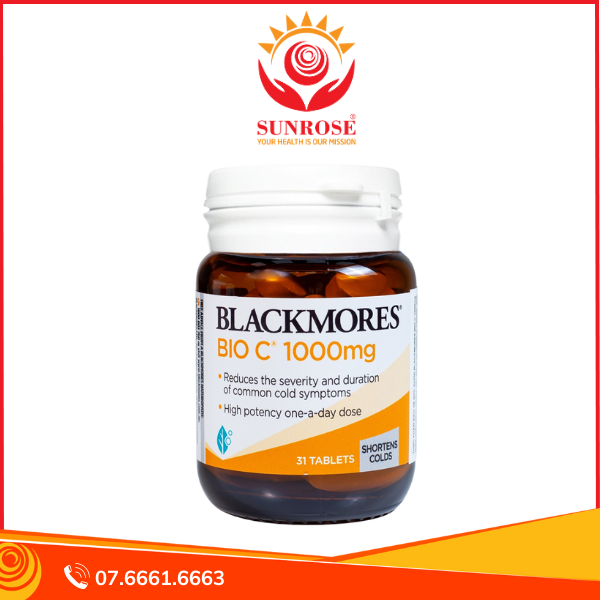  Viên uống Blackmores - Bio C 1000mg - Bổ sung vitamin C ( Hộp 31 viên) 