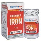  CHILDREN’S IRON 5mg viên uống TPBVSK Bổ sung sắt giúp tăng cường huyết sắc tố Hàng chuẩn USA  Hộp 60 viên 