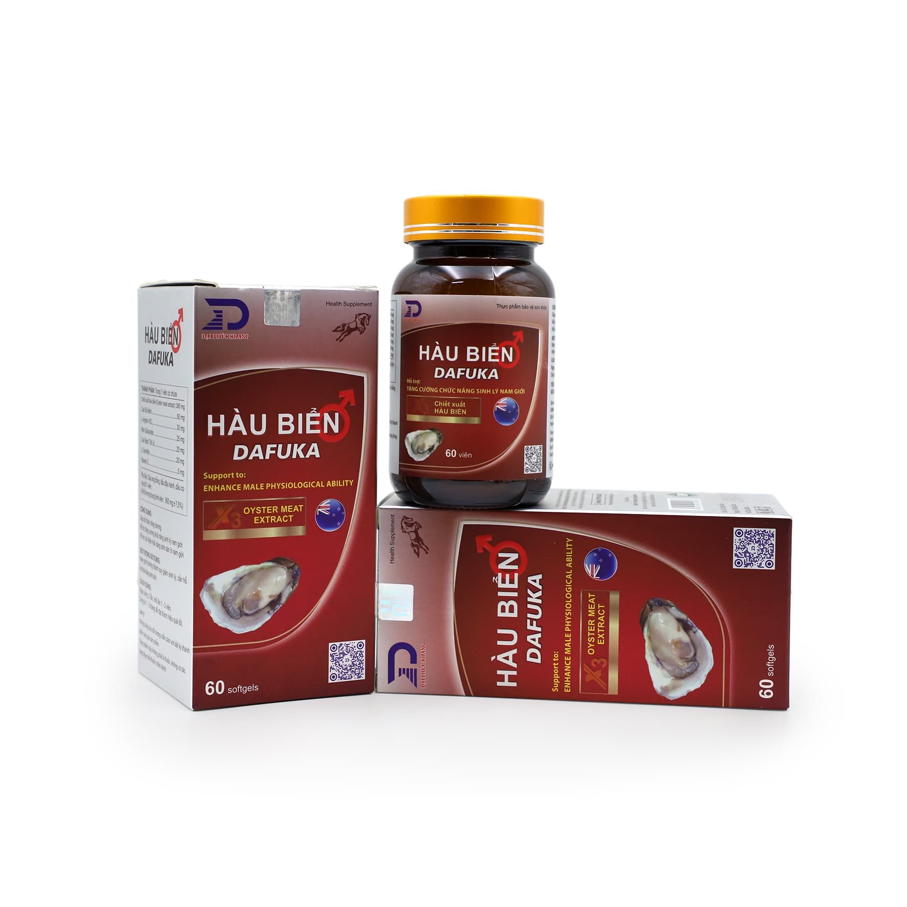 Hàu Biển Dafuka Hỗ Trợ Tăng Cường Khả Năng Sinh Lý Ở Nam Giới Hộp 60 Viên