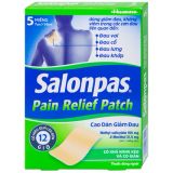  Cao dán giảm đau Salonpas Pain Relief Patch dùng trong các cơn đau vai, đau cổ (7cm x 10 cm - 5 miếng) 