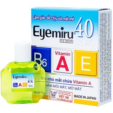  Thuốc nhỏ mắt Eyemiru 40 EX điều trị căng mắt, xung huyết kết mạc (15ml) 