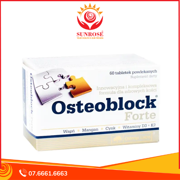 Viên uống Olimp Labs - Osteoblock Forte - Bổ sung canxi (Hộp 60 viên) 