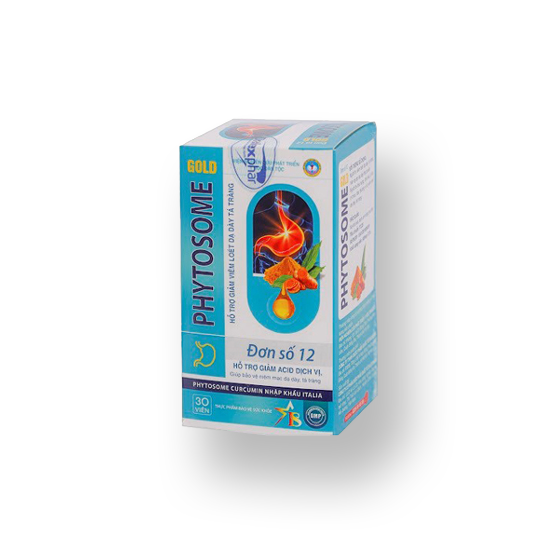 Phytosome Gold Đơn Số 12 Hỗ Trợ Phục Hồi Niêm Mạc Dạ Dày Hộp 60 Viên