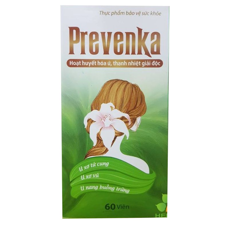 Viên uống Prevenka Hộp 60 viên – Hỗ trợ hoạt huyết hóa ứ, thanh nhiệt, làm giảm triệu chứng u lành tính ở nữ
