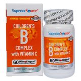  CHILDREN’S B COMPLEX WITH VITAMIN C vien uống TPBVSK Bổ sung vitamin Hàng chuẩn USA Hộp 60 viên 