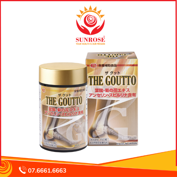  THE GOUTTO Viên uống Tpbvsk - Hỗ trợ điều trị bệnh Gout, Hàng chuẩn Nhật Bản, Lọ 150 viên 