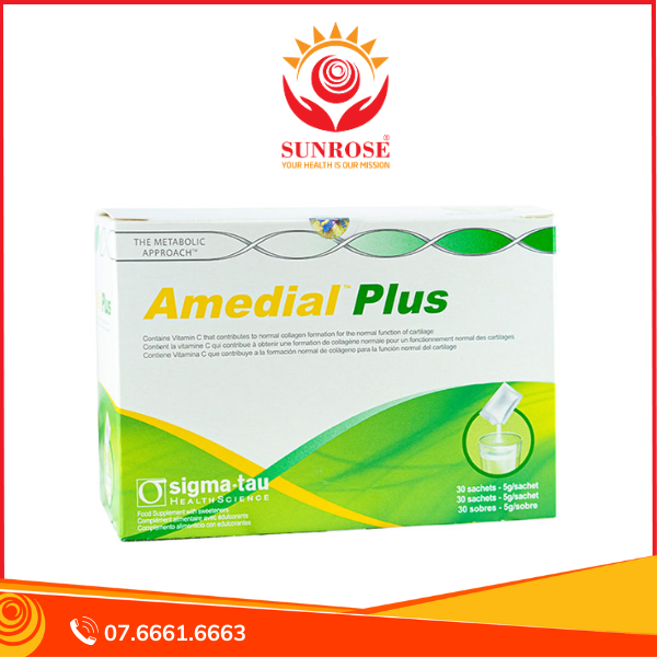  AMEDIAL™ Plus - TPBVSK Cải Thiện Chức Năng Sụn Khớp Chuẩn Italy Hộp 30 gói 