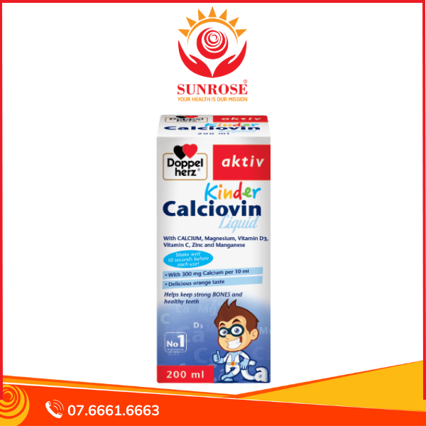 Calciovin Liquid - Hỗ trợ xương, răng phát triển chắc khỏe Hộp 30 viên