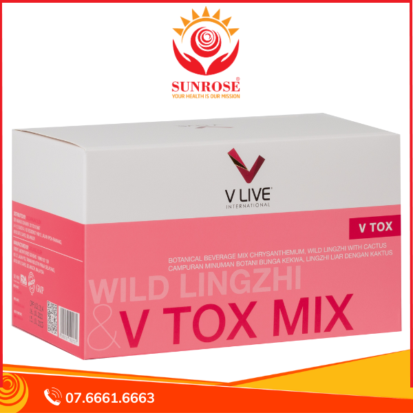 Vlive Tox - Hỗ trợ chống oxy hóa, Tăng cường sức đề kháng - Hộp 28 gói