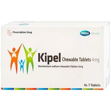  Viên nhai Kipel Chewable Tablet 4mg MEGA We care điều trị hen suyễn, co thắt phế quản, viêm mũi dị ứng (4 vỉ x 7 viên) 