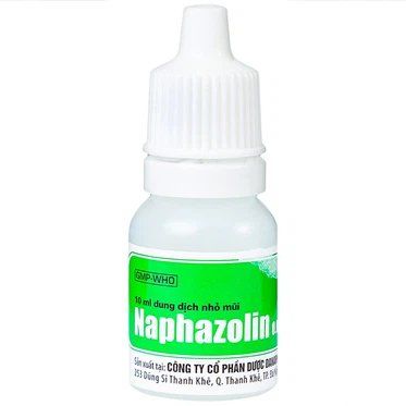  Thuốc nhỏ mũi Naphazolin 0.05% Danapha điều trị nghẹt mũi, sổ mũi, viêm mũi (10ml) 