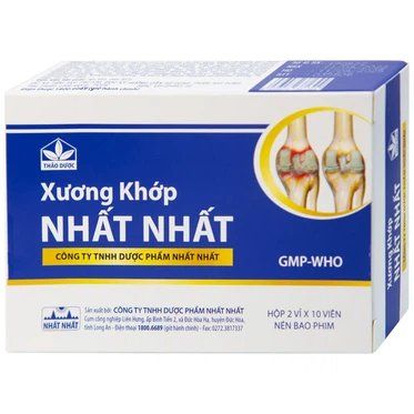  Thuốc Xương Khớp Nhất Nhất điều trị các chứng đau lưng, đau cột sống (2 vỉ x 10 viên) 