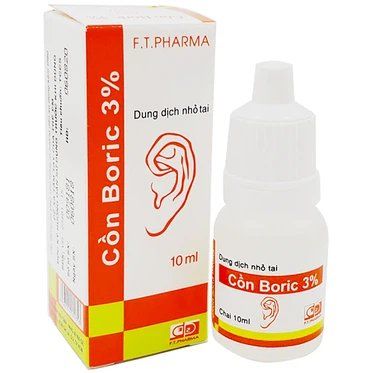  Dung dịch nhỏ tai Cồn Boric 3% Dược 3-2 phòng viêm tai (10ml) 