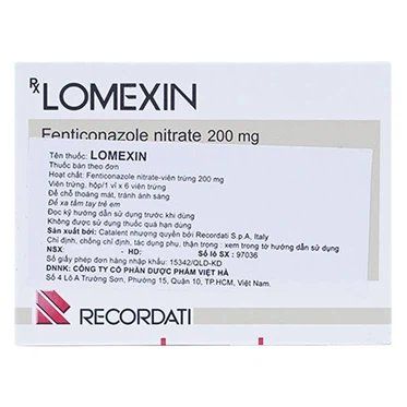  Viên đặt âm đạo Lomexin 200mg điều trị nhiễm nấm Candida âm hộ - âm đạo (1 vỉ x 6 viên) 