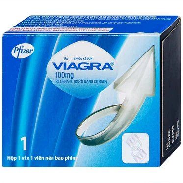  Thuốc Viagra 100mg Pfizer điều trị rối loạn cương dương (1 vỉ x 1 viên) 