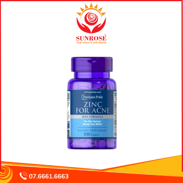 Puritan’S Pride Zinc For Acne - Viên Uống Kẽm Trị Mụn An Toàn, Hiệu Quả