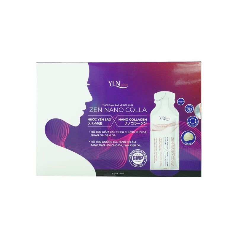Zen Nano Colla Hỗ Trợ Chống Lão Hoá Da Hộp 14 Gói x 25ml