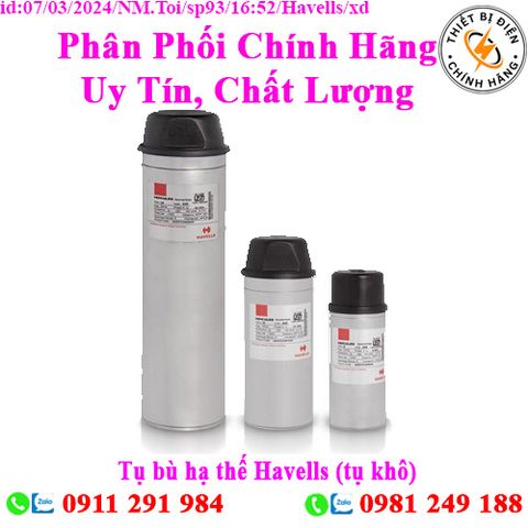 Tụ bù hạ thế Havells (tụ khô) 25KVAR – 3Pha - 440V