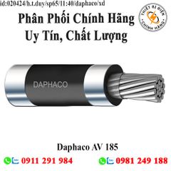 Daphaco AV 185 : Cáp điện lực hạ thế 1 lõi, ruột nhôm 0,6/1 kV