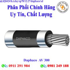 Daphaco AV 300 : Cáp điện lực hạ thế 1 lõi, ruột nhôm 0,6/1 kV