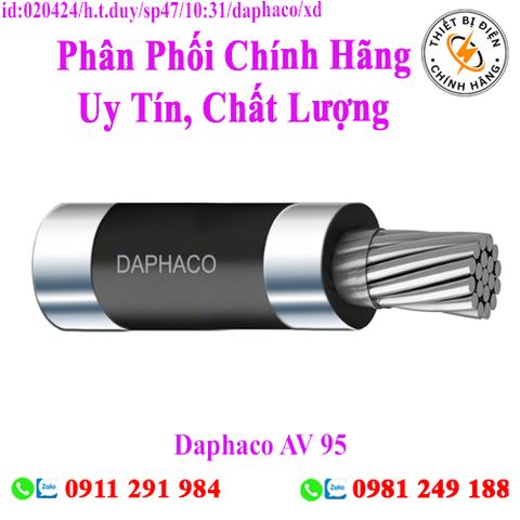 Daphaco AV 95 : Cáp điện lực hạ thế 1 lõi, ruột nhôm 0,6/1 kV